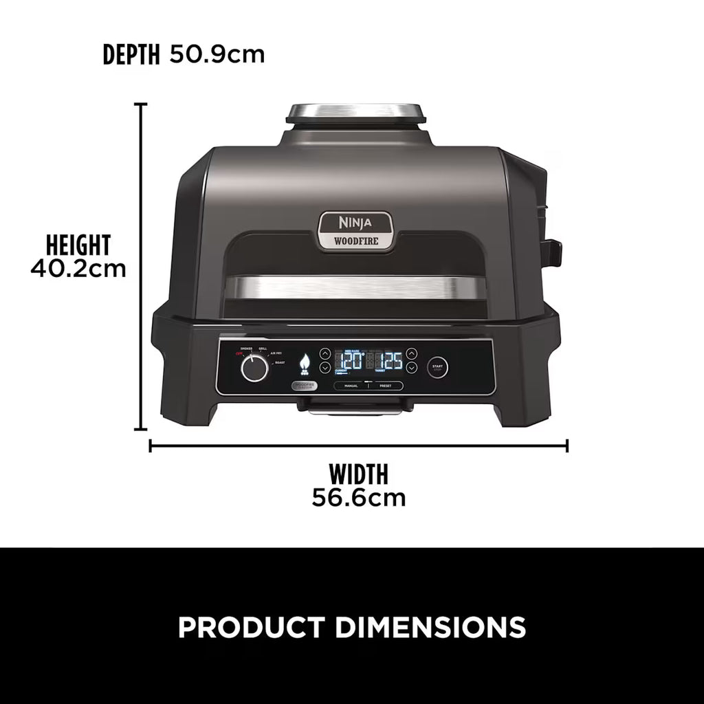 Ninja Woodfire Pro XL Electric BBQ Grill & Smoker with Stand & Cover