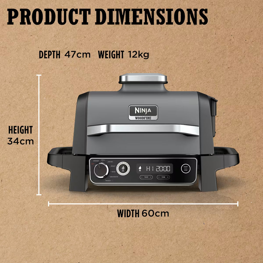 Ninja Woodfire Electric BBQ Grill & Smoker with Stand & Accessories