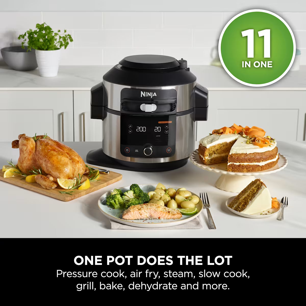 Ninja Foodi 11-in-1 SmartLid Multi-Cooker 6L OL550UK