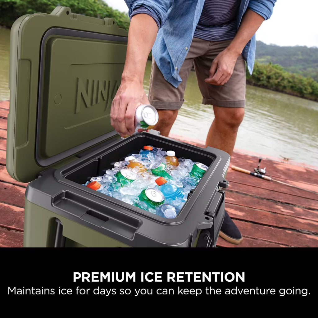 Ninja FrostVault 45QT/42L Wheeled Cooler with Dry Zone ¨C Olive FB245EUUKDBGN