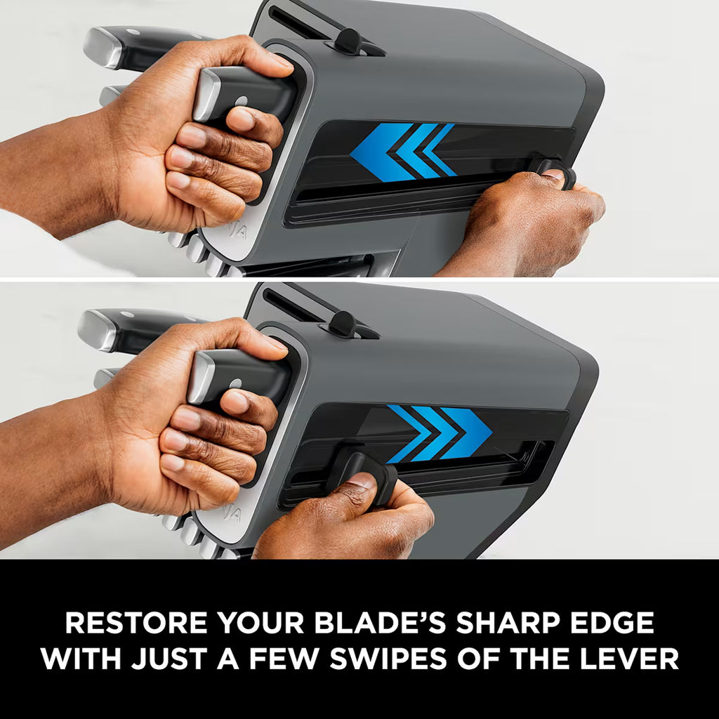 Refurbished Ninja Foodi StaySharp Knife Block with Integrated Sharpener ¨C Deluxe 14-Piece Set K32014EUUKREF