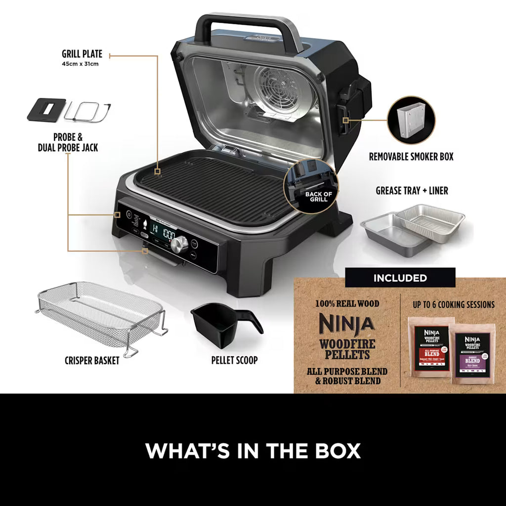 Ninja Woodfire Pro Connect XL Electric BBQ Grill & Smoker