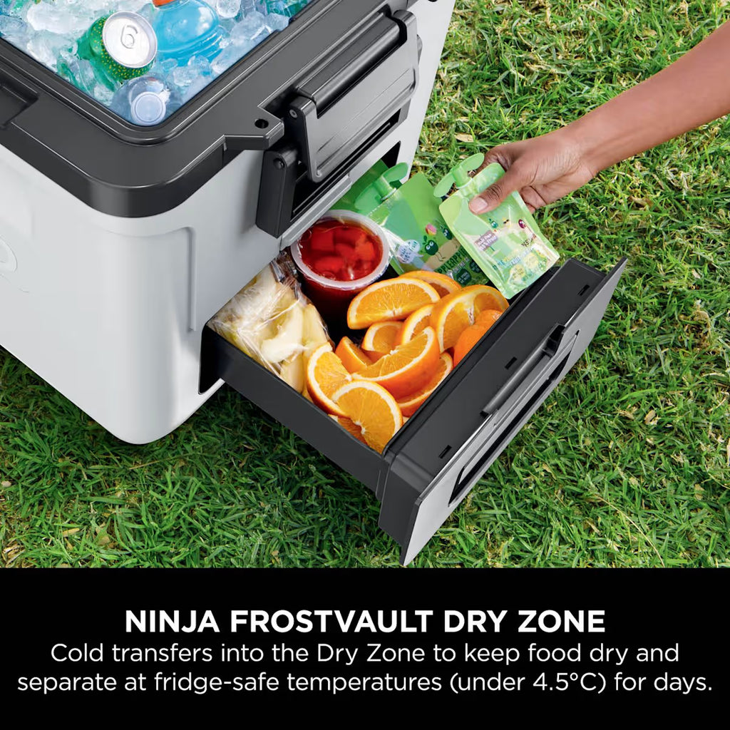 Ninja FrostVault 30QT/28L Wheeled Cooler with Dry Zone, Cloud White FB230UKWH