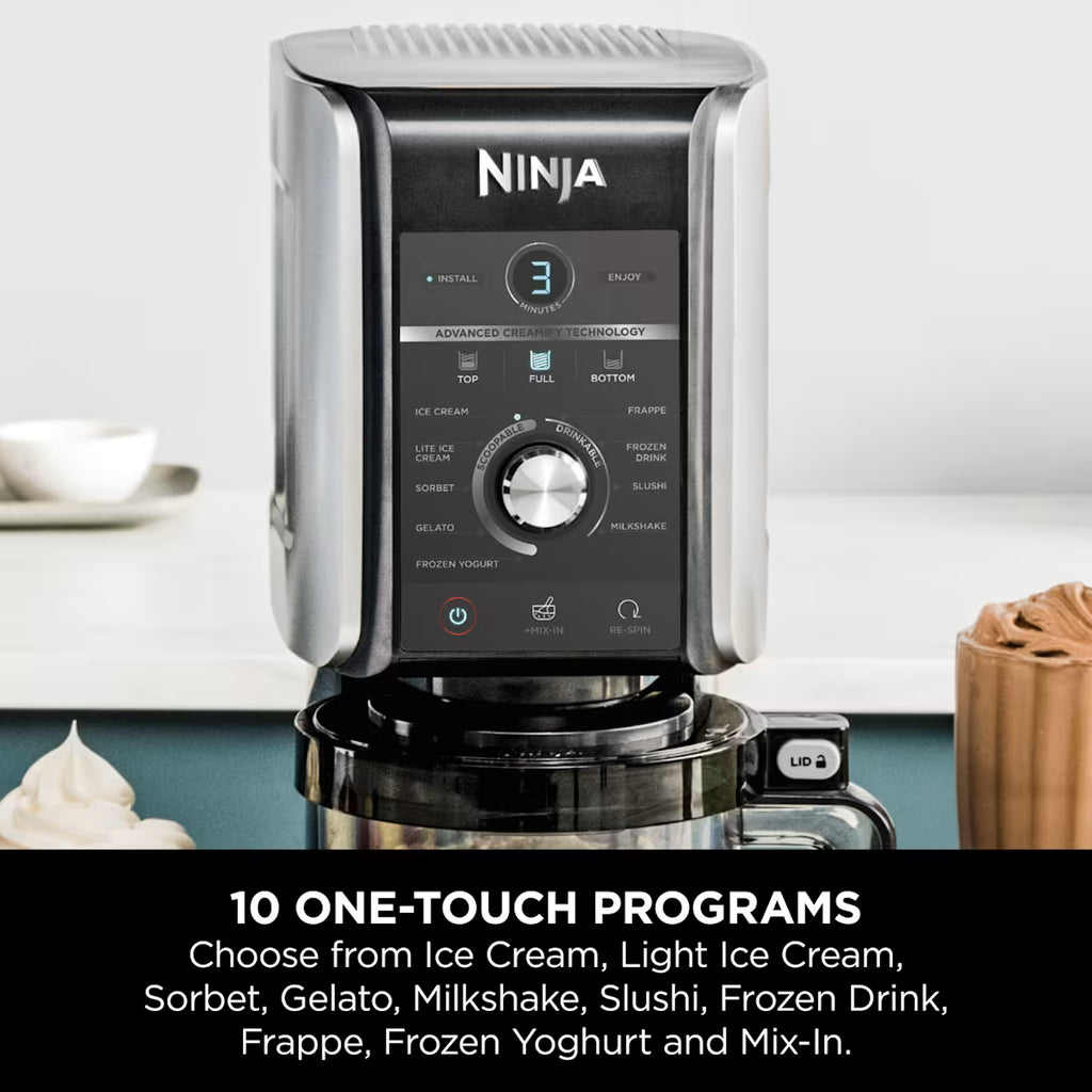 Ninja CREAMi Deluxe 10-in-1 Ice Cream and Frozen Drink Maker NC501UK