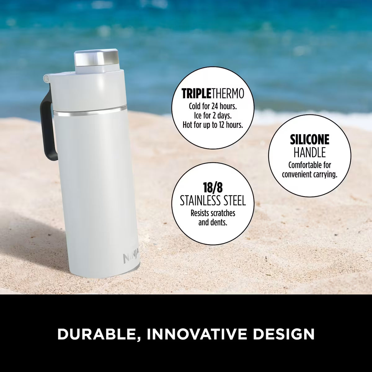 Ninja Thirsti 700 ml Travel Bottle ¨C White DW2401EUUKWH