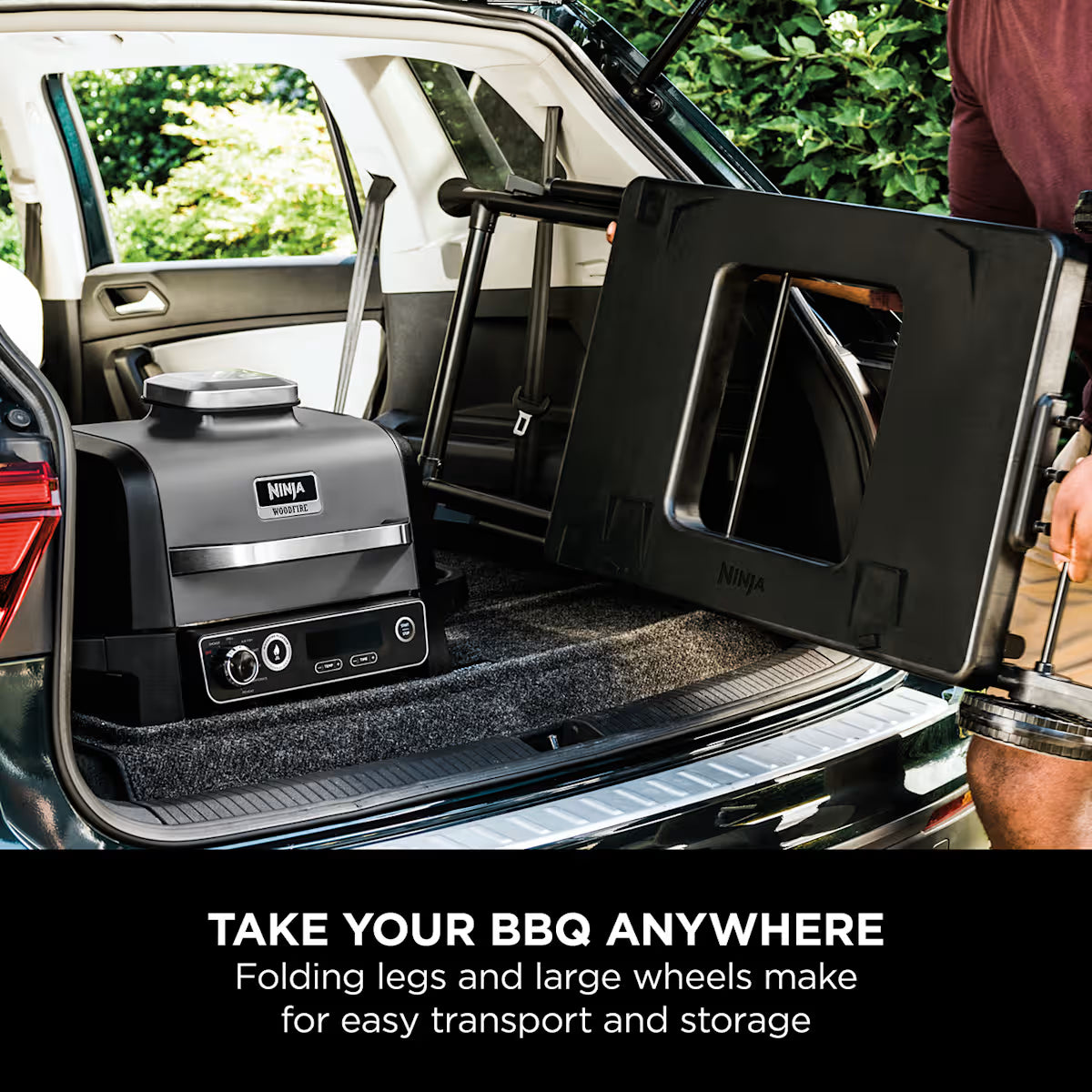 Ninja Woodfire Electric BBQ Grill Stand & Cover Bundle