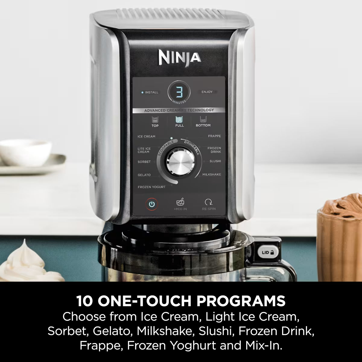 Ninja CREAMi Deluxe 10-in-1 Ice Cream and Frozen Drink Maker (5 Tub Bundle)