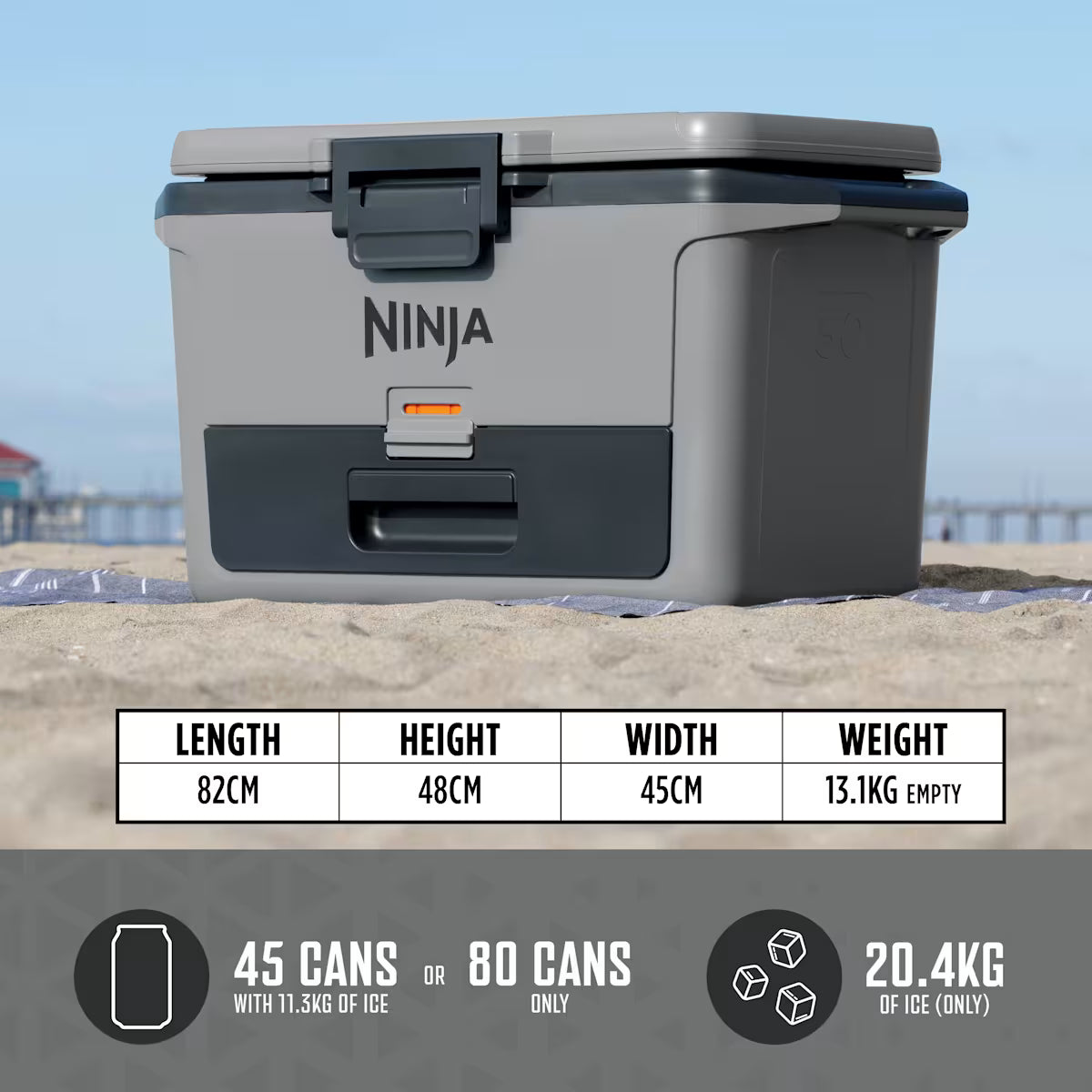 Ninja FrostVault 50QT/47L Hard Cooler - Slate Grey FB151UKGY