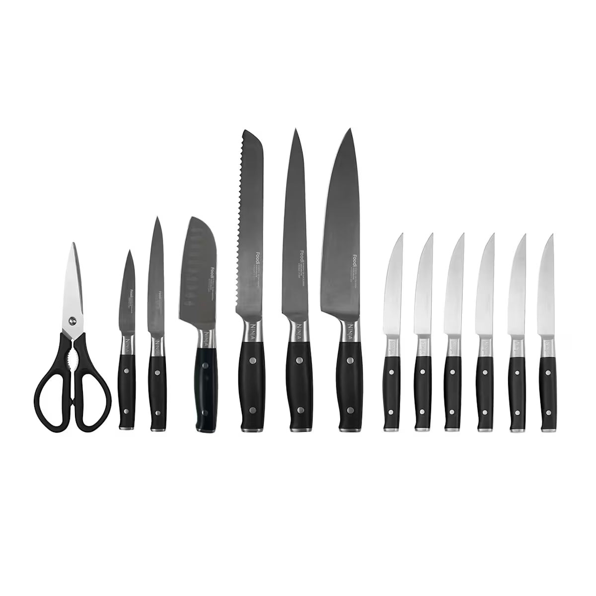 Refurbished Ninja Foodi StaySharp Knife Block with Integrated Sharpener ¨C Deluxe 14-Piece Set K32014EUUKREF