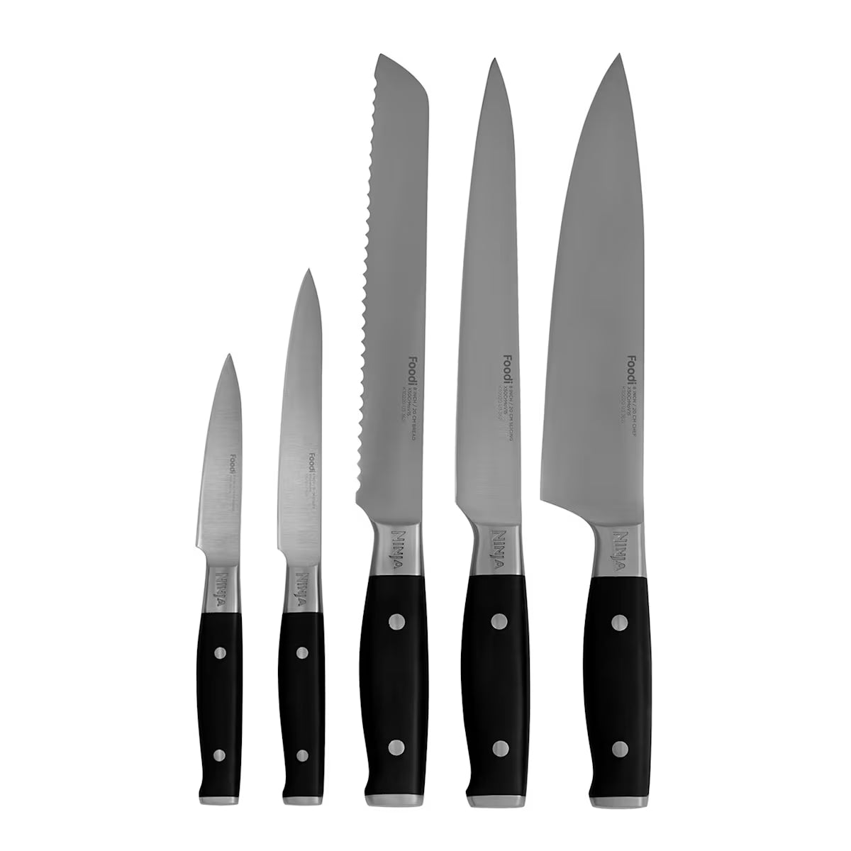 Refurbished Ninja Foodi StaySharp Knife Block with Integrated Sharpener ¨C 5-Piece Set [K32005UKREF] | Excellent Condition