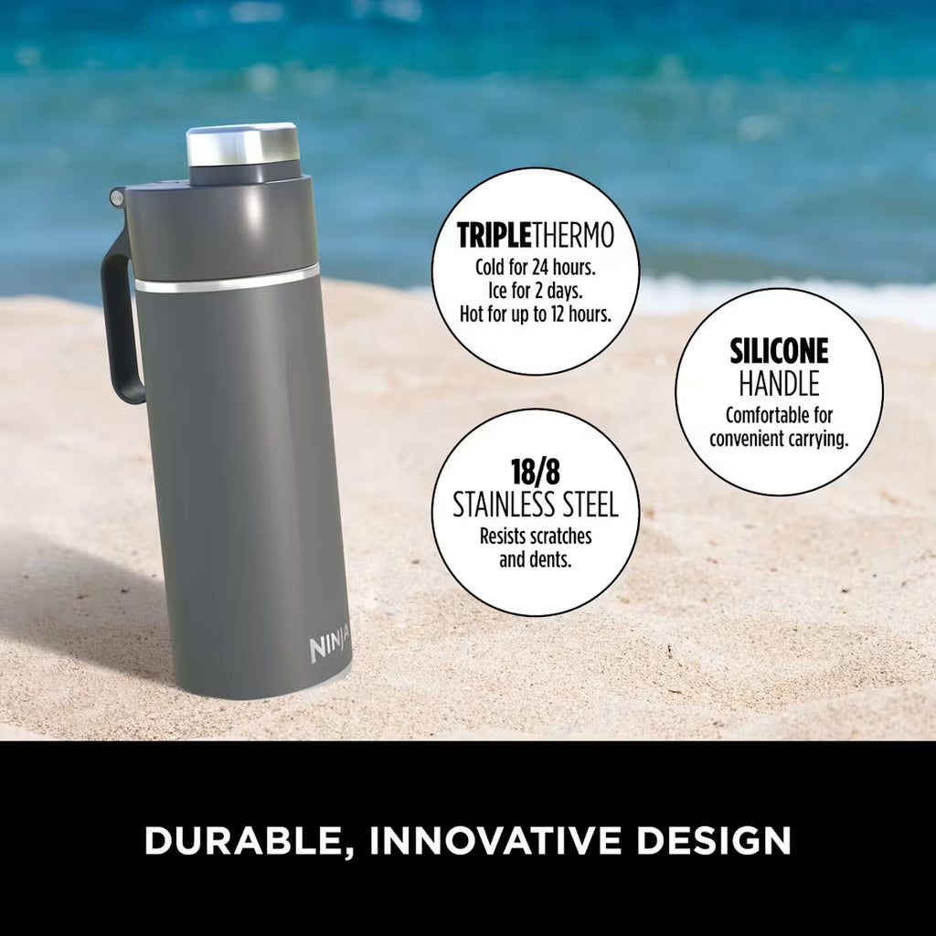 Ninja Thirsti 700 ml Travel Bottle ¨C Grey DW2401EUUKGY