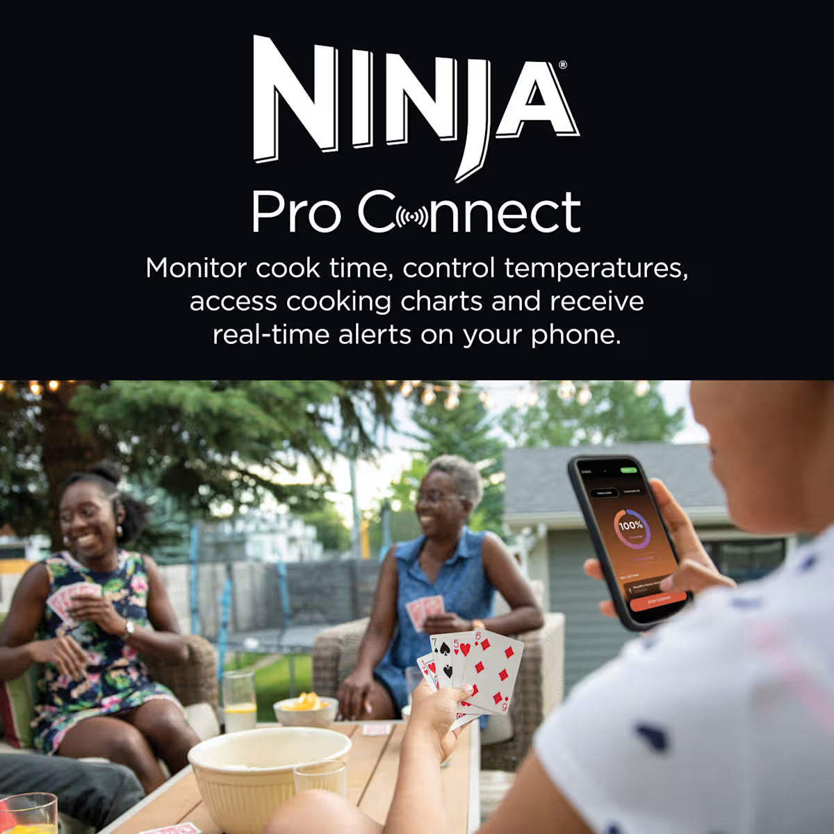 Ninja Woodfire Pro Connect XL Electric BBQ Grill & Smoker with Stand & Cover