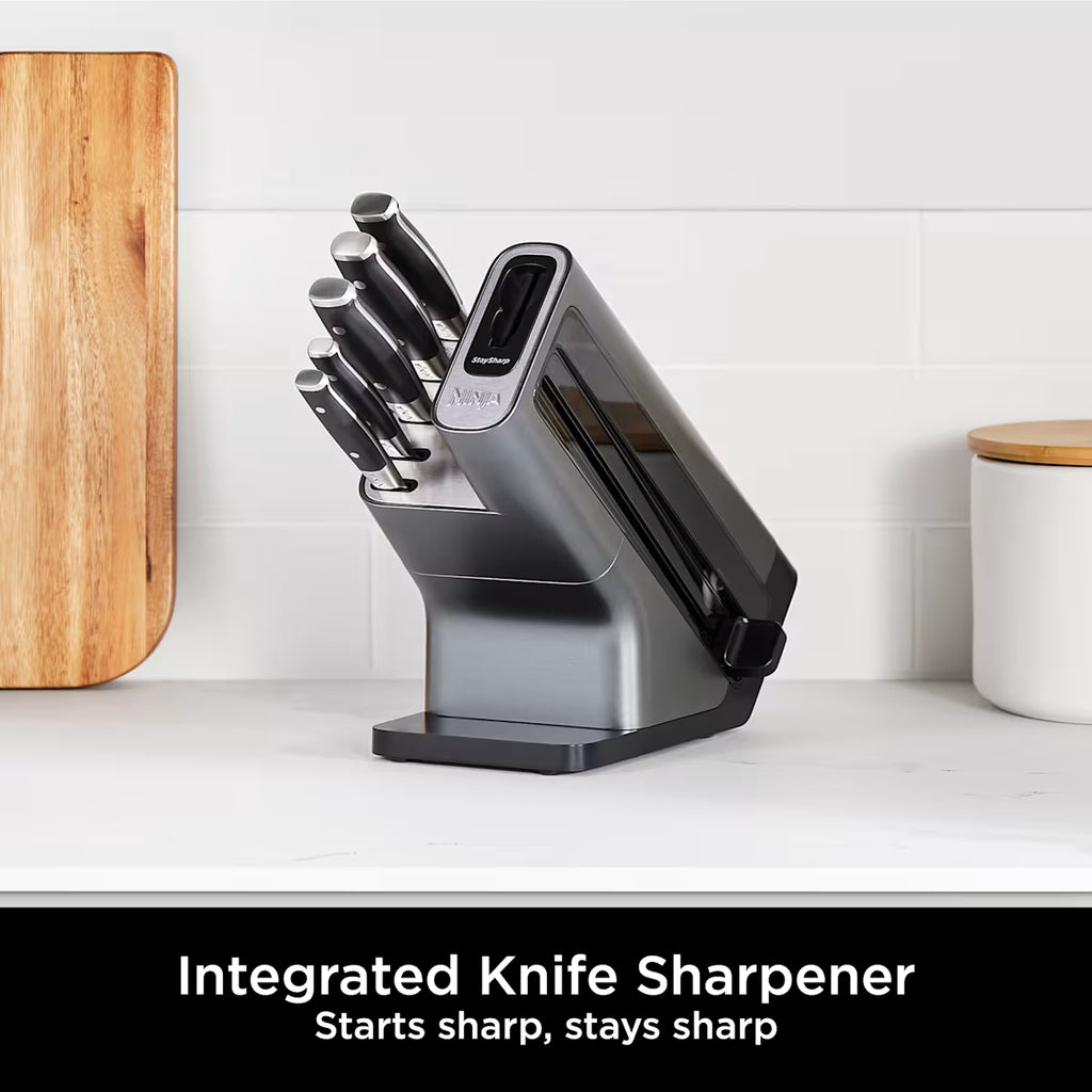 Refurbished Ninja Foodi StaySharp Knife Block with Integrated Sharpener ¨C 5-Piece Set [K32005UKREF] | Excellent Condition